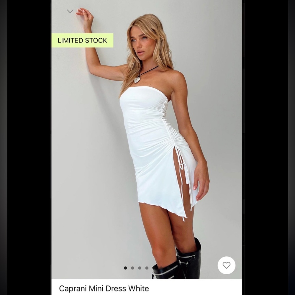 NWT Princess Polly White Caprani Mini Dress